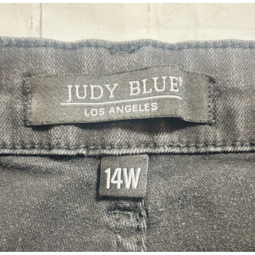 Judy Blue Jeans Womens 14W Mid-Rise Skinny Fit Black Denim Stretch JB88309 - Picture 5 of 15